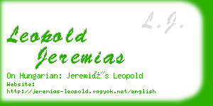 leopold jeremias business card